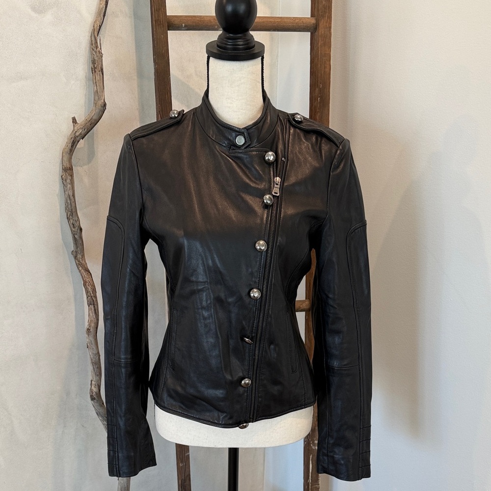 Black Leather Women's Jacket